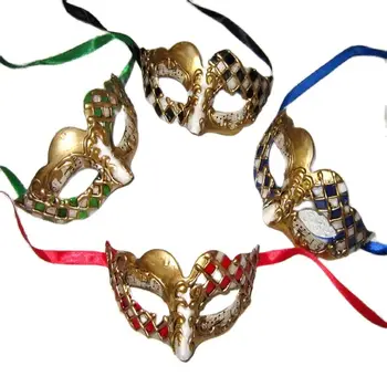 VENEDİK MASKE el yapımı Maske Adam Partiler İçin Altın Elmas Masquerade Maskeleri Mardi Gras Venedik Kostüm Karnaval Maske Hediyeler