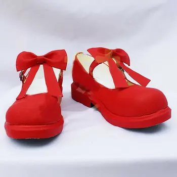 Cardcaptor Sakura cosplay ayakkabı anime kırmızı çizmeler
