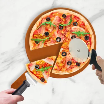 Pizza Kesici Tekerlek Kiti Paslanmaz Çelik Pizza Rulo Kesici Kürek Mutfak Kesici Seti
