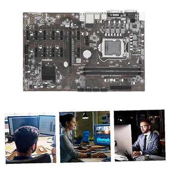 B250B ETH Madencilik Anakart + G4400 CPU + SATA Kablosu + Bölme + Anahtarı Kablosu LGA1151 DDR4 12XGPU Yuvası MSATA BTC