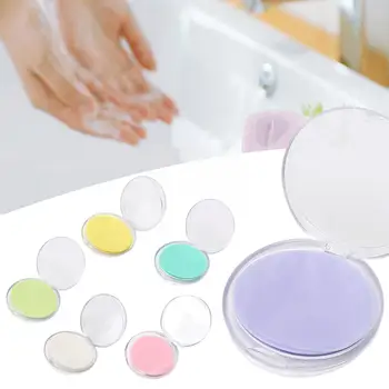 Tek kullanımlık Sabun Kağıt El Yıkama Mini Taşınabilir sabun Tabletleri Erkekler Kadınlar İçin Sabun Levha Açık Seyahat Malzemeleri 6 Renk H9P3