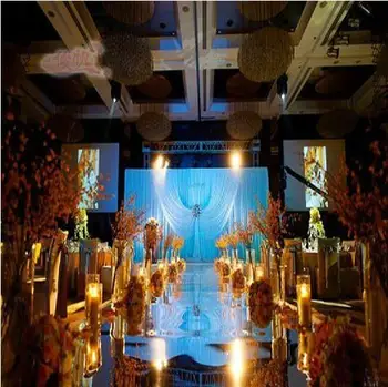 DHL Teslimat 20 m Başına lot 1 m Genişliğinde Plastik Ayna Halı Koridor Koşucular Düğün Backdrop Centerpieces Dekorasyon Malzemeleri
