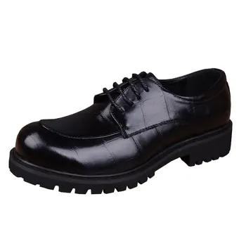 Marka İtalyan Erkek deri ayakkabı Lüks Elbise Ayakkabı Erkekler Yüksek Kaliteli ofis Ayakkabı Erkekler Moda Lace up Casual Erkek Oxfords