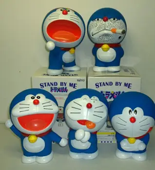 5 adet / grup Aksiyon Figürü Doraemon 10 cm Otomotiv Dekorasyon PVC Bebekler Karikatür anime Çocuklar sevimli Oyuncaklar hediyeler Koleksiyon Model