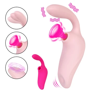 Kadın G Noktası Titreşimli Klitoral Emme Vibratör Klitoris Stimülatörü 10 Hız 3 in 1 Seks Oyuncakları Kadınlar için Yumuşak Silikon