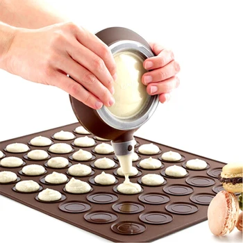 Sıcak Satış Silikon Macarons Paspaslar 48 Kapasiteli Yapışmaz Fırın Saft Kek Pişirme Mat Placemat Seti Pişirme Paspasları