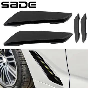 2 Adet ABS Karbon Fiber Çamurluk Yan Hava Firar Çıkışı Kapak Trim Dekoratif Sticker Araba Aksesuarları BMW 5 Serisi İçin G30 2018-2021