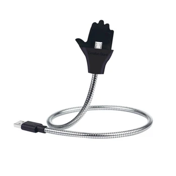 Esnek Stand UP USB Şarj Kablosu Telefon Şarj Cihazı Palm Braketi Tutucu iPhone Android Akıllı Telefonlar İçin Şarj Standı Raf
