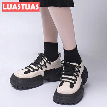 LuasTuas Kadın Pompaları Karışık Renk Kalın Alt 2022 Yeni Kadın Ayakkabı Rahat kadın ayakkabısı Tiki Şık Kadın Ayakkabı Boyutu 35-40