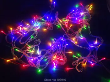 220v AB tak ile Su Geçirmez 10M 100LED Noel dize ışık RGB karışık renkli LED ampuller Noel peri partisi için