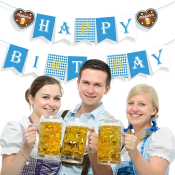 BA285 Alman Oktoberfest Festivaller Tema Tasarım Kağıt Mutlu Doğum Günü Partisi Karnaval Afiş Parti Gece Kulübü Dekorları Afiş