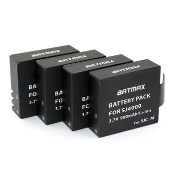 Batmax 4 adet SJ4000 SJCAM Şarj Edilebilir Piller SJCAM SJ4000 WıFı SJ5000 WıFı Artı M10 SJ5000 artı SJ6000 SJ7000 SJ8000