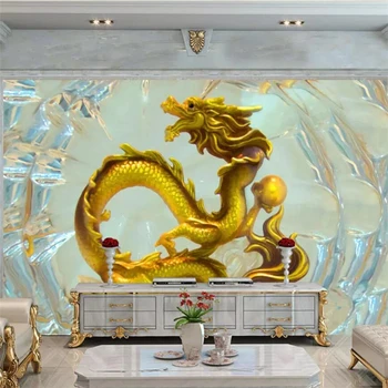 Çin Ejderha duvar arka plan duvar dekorasyon boyama özel duvar kağıdı 3D fotoğraf duvar oturma odası yatak odası duvar kağıdı duvar resimleri