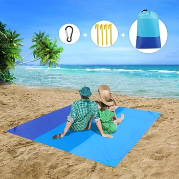 Plaj battaniyesi, Kamp Mat Su Geçirmez plaj battaniyesi Açık Taşınabilir Piknik zemin matı Yatak Açık Kamp piknik örtüsü
