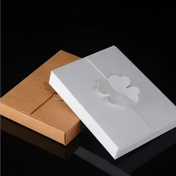 16x12.6x2. 5 cm Küçük düz Kraft kağıt hediye kutusu,kağıt kutusu ile pencere cupcake çerezler DIY tatlı ambalaj kutusu hediye karton kutu