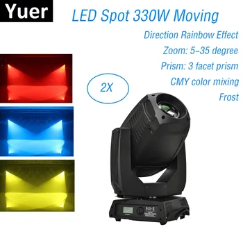 2020 Sahne aydınlatma LED 330W Spot hareketli kafa ışık 3 faset prizma iki yönlü dönen disko ışık sahne etkisi led