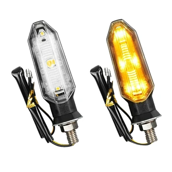 2 ADET Evrensel LED motosiklet dönüş sinyal ışığı arka ışıkları lamba 12V IP67 su geçirmez Amber Flaşör göstergesi flaşör