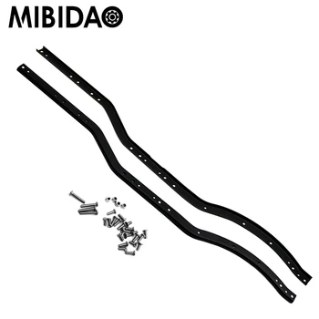 Mibidao 2 adet / takım Paslanmaz Çelik Şasi Çerçeve Rayları Eksenel SCX10 1/10 RC Paletli Araba Parçaları