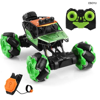 EBOYU C025 RC dublör araba 2.4 GHz 4WD canavar kamyon sürüklenme araba LED ışıkları büküm araba tırmanma off road aracı RTR hediye oyuncak çocuklar için