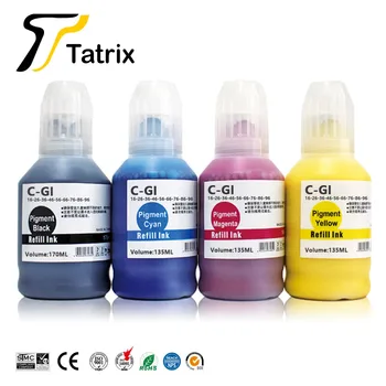 Tatrix GI 36 GI36 GI - 36 Premium Renk Uyumlu Toplu Şişe Su Bazlı Dolum canon için mürekkep MAXIFY GX7030 GX6030 Yazıcı
