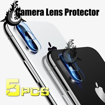 5 Adet Kamera Lens Koruyucu Cam iPhone X XS MAX XR SE 2020 Cam Lens Filmi Ekran Koruyucu için iPhone X 6 6S 7 8 Artı