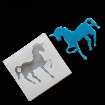 DIY Takı Aksesuarları Kristal Epoksi silikon kalıp Pegasus Unicorn Saydam Stereo Kil Yumuşak Çömlek