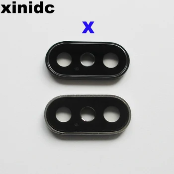 Xinidc 100 adet Orijinal Safir Arka Arka Kamera Cam Lens Kapağı İçin Çerçeve Tutucu İle iPhone X Ücretsiz DHL EMS
