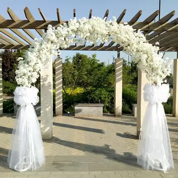 Lüks Düğün Centerpieces Metal Düğün kemerli kapı Asılı Çelenk çiçek stantları Kiraz çiçekleri ile Düğün Iyilik Parti İçin